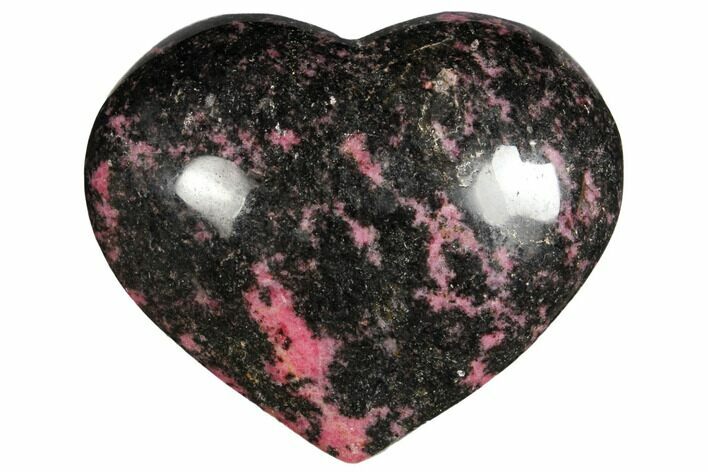 Polished Rhodonite Heart - Madagascar #126769